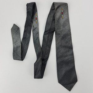 Vintage Tie Rite Gunmetal Shine Acetate Neck Tie